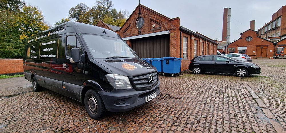 LSD courier van loaded for a UK delivery